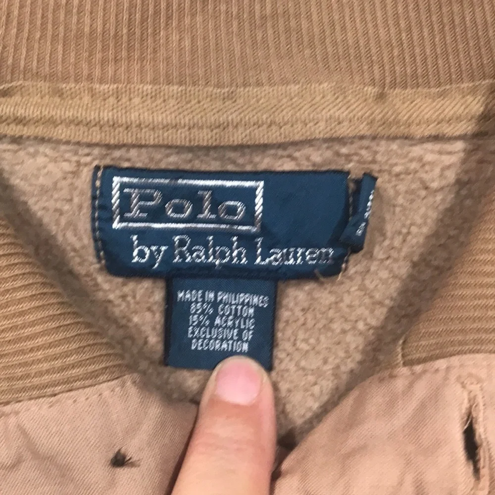 Polo Ralph Lauren Camel Quarter Button Sweatshirt size‎ M